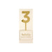 Gold Acrylic Number Cake Topper Party Pick No. 3 - Zurchers
