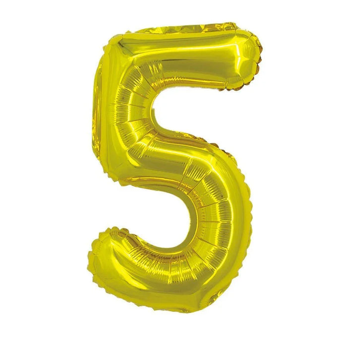 Gold Jumbo Number Balloons 34" - Zurchers