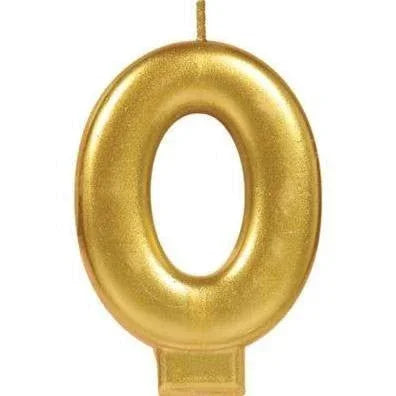 Gold Metallic 0 Candle - Zurchers