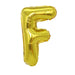 Air Filled Gold Mylar Letter Balloon, 16" | 1 ct - Zurchers