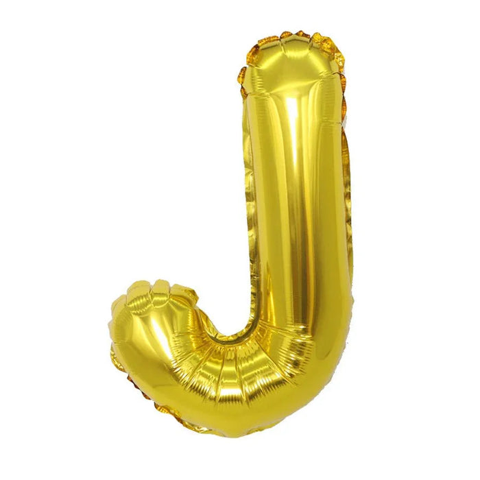 Air Filled Gold Mylar Letter Balloon, 16" | 1 ct - Zurchers