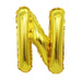 Air Filled Gold Mylar Letter Balloon, 16" | 1 ct - Zurchers