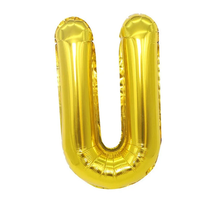 Air Filled Gold Mylar Letter Balloon, 16" | 1 ct - Zurchers