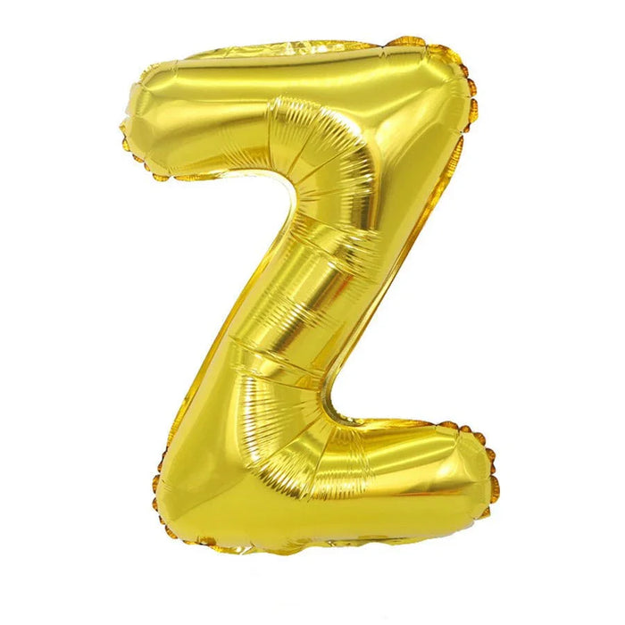 Air Filled Gold Mylar Letter Balloon, 16" | 1 ct - Zurchers