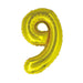 Air Filled Gold Number Balloons 16" | 1 ct - Zurchers
