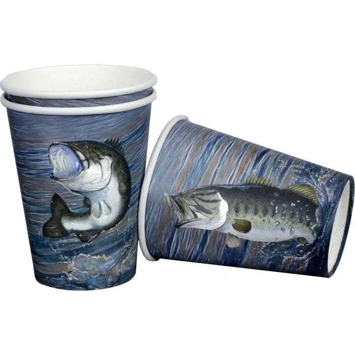Gone Fishin Paper Cup 12oz | 8ct - Zurchers