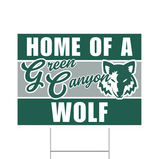 Green Canyon High School Spirit Yard Sign 24" x 18" | 1 ct - Zurchers