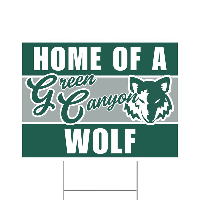 Green Canyon High School Spirit Yard Sign 24" x 18" | 1 ct - Zurchers