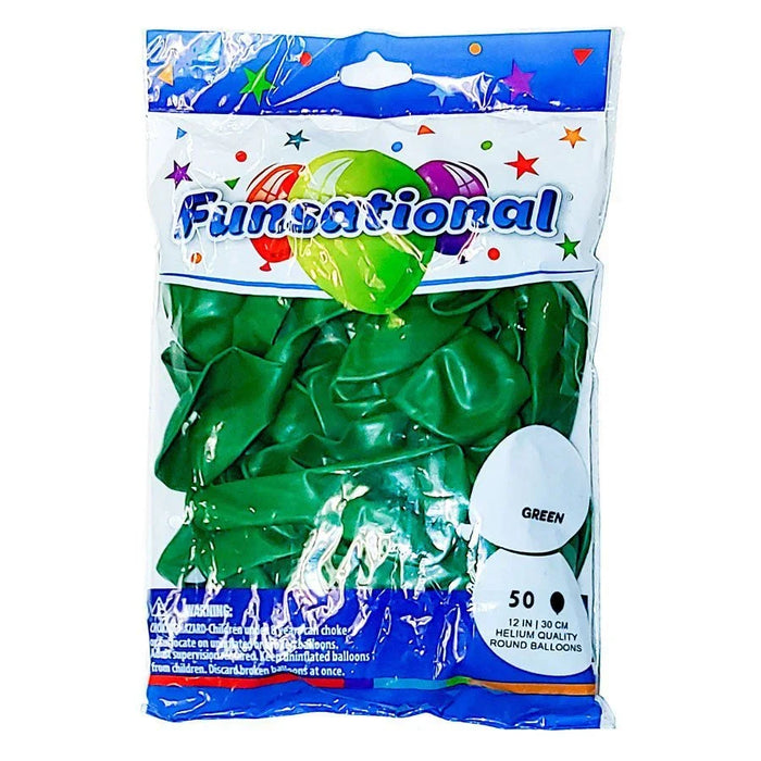 Green Funsational 12" Latex Ballons | 50ct - Zurchers