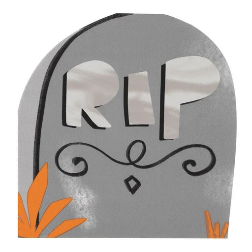 Halloween Bats & Boos Tombstone Shaped Beverage Napkins | 16ct - Zurchers