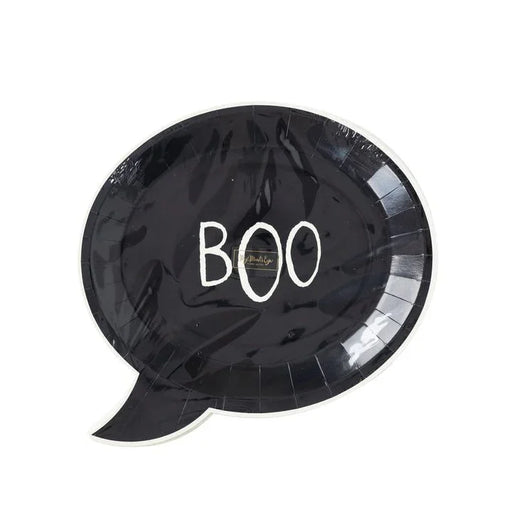 Halloween Boo Shaped Paper Plates 10" | 8ct - Zurchers