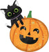 Halloween Cat and Pumpkin Supershape Mylar Balloon 29" | 1 ct - Zurchers