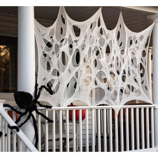 Halloween Fabric Spider Webbing 39" x 118" | 1 ct - Zurchers