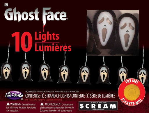 Halloween Ghost Face Lights Strand | 1ct - Zurchers