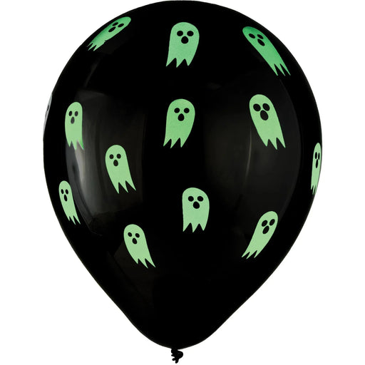 Halloween Ghost Glow Latex Balloons 12" | 15ct - Zurchers
