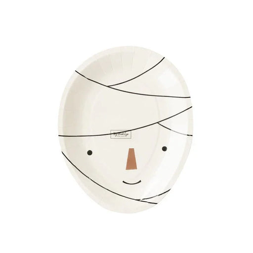 Halloween Mummy Shaped Paper Plates 10" | 8ct - Zurchers