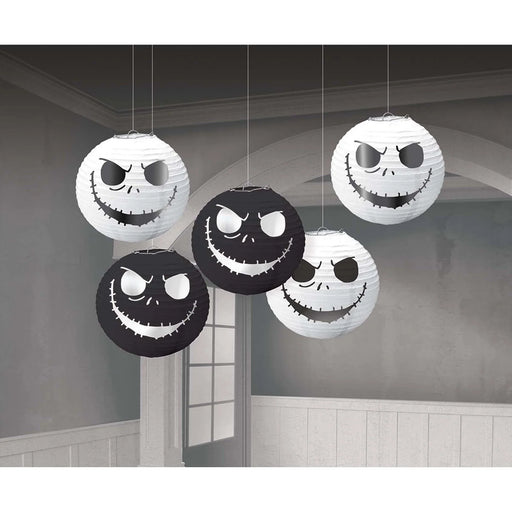 Halloween Nightmare Before Christmas Paper Lanterns | 5ct - Zurchers