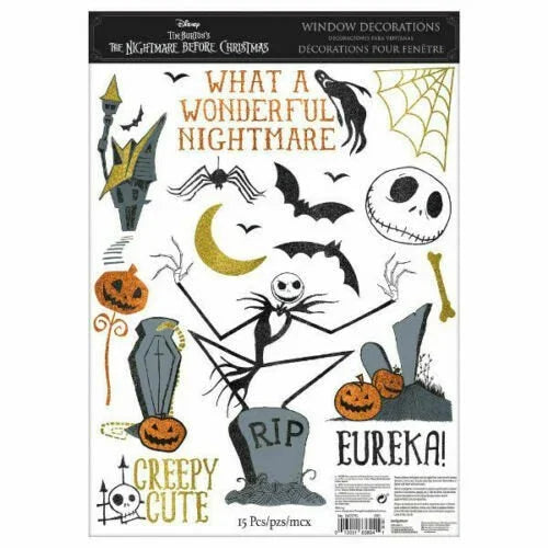 Halloween Nightmare Before Christmas Window Clings | 1sheet - Zurchers