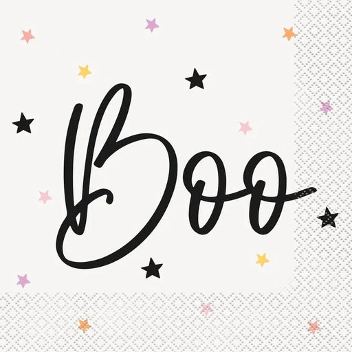 Halloween Posh "Boo" Luncheon Napkins | 16ct - Zurchers
