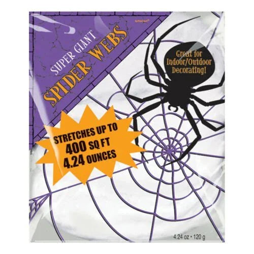 Halloween Super Giant White Spiderweb 4.24oz | 1ct - Zurchers