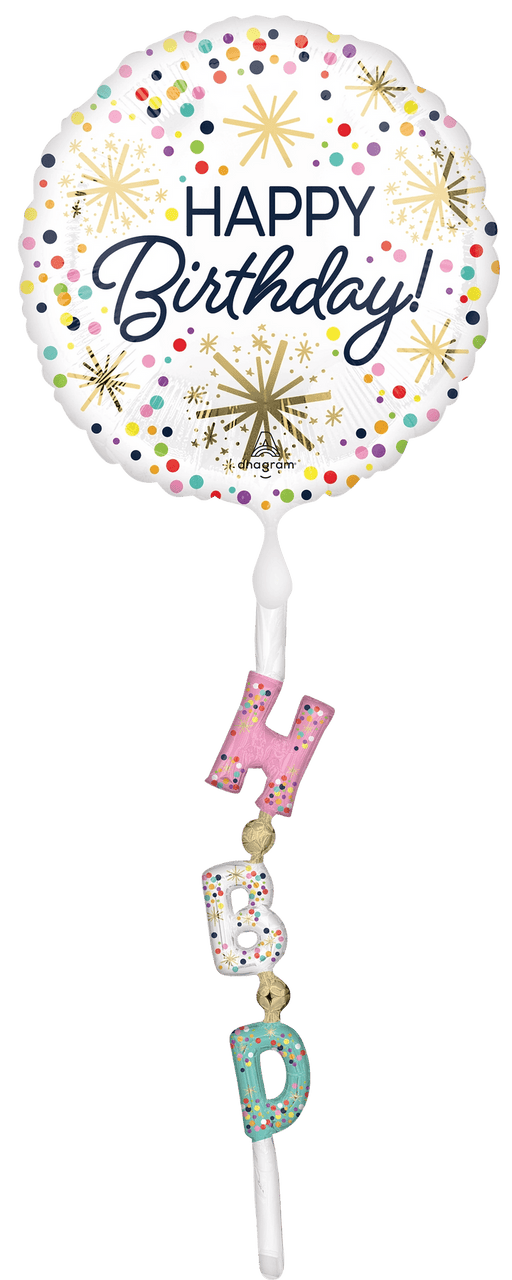 Confetti Sprinkle Birthday Airwalker Balloon | 1 ct - Zurchers