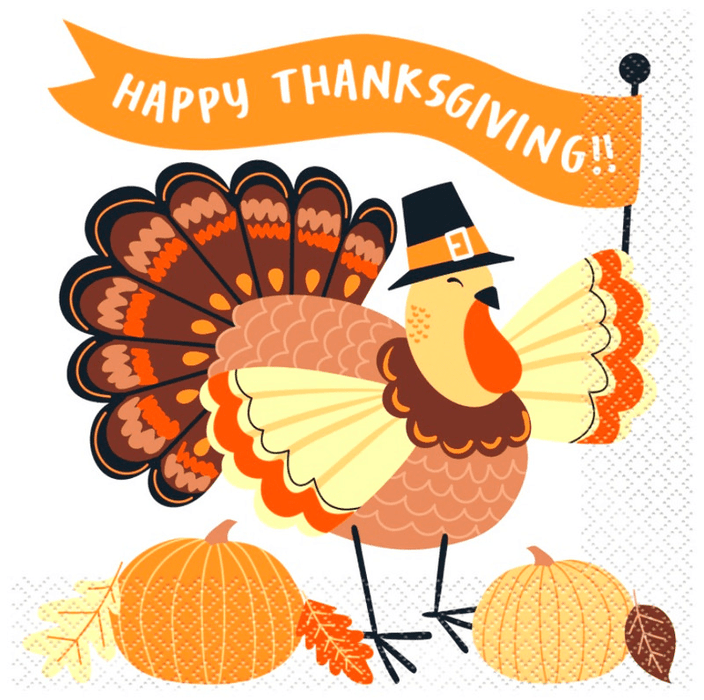 Happy Thanksgiving Turkey Luncheon Napkins | 1ct - Zurchers