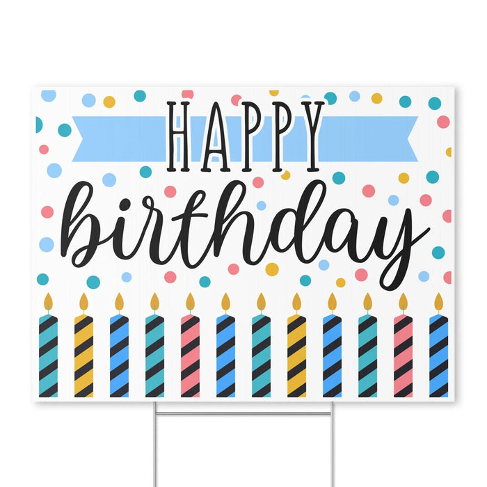 Happy Birthday Dots Yard Sign 24" x 18" | 1 ct - Zurchers