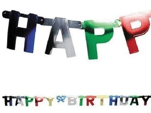 Happy Birthday Metallic Letter Banner | 1ct - Zurchers
