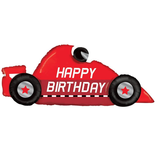 Happy Birthday Race Car SuperShape Mylar Balloon, 43" | 1 ct - Zurchers