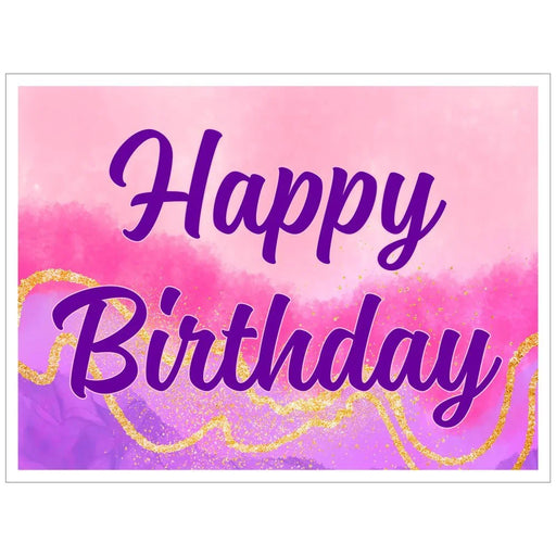 Happy Birthday Water Color Yard Sign 24" x 18" | 1 ct - Zurchers
