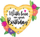 Happy Birthday With Love Supershape Mylar Balloon 35" | 1ct - Zurchers