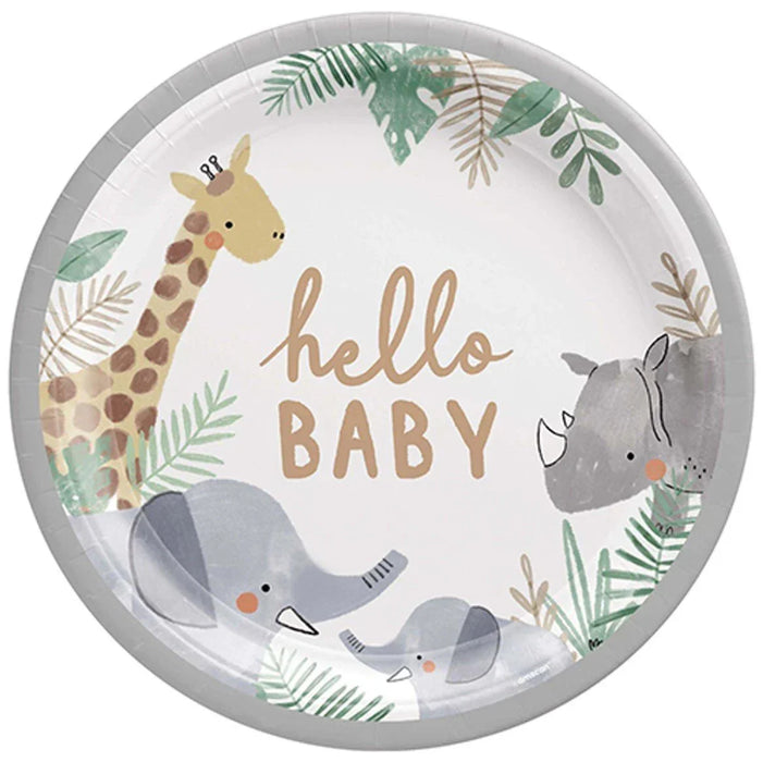 Hello Baby Jungle Dinner Plates 10.5" | 8ct - Zurchers