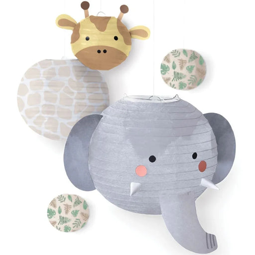 Hello Baby Jungle Paper Lanterns | 5pcs - Zurchers