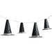Halloween Black & White Witch Hat Paper Lantern Garland Kit, 59in | 5ct - Zurchers