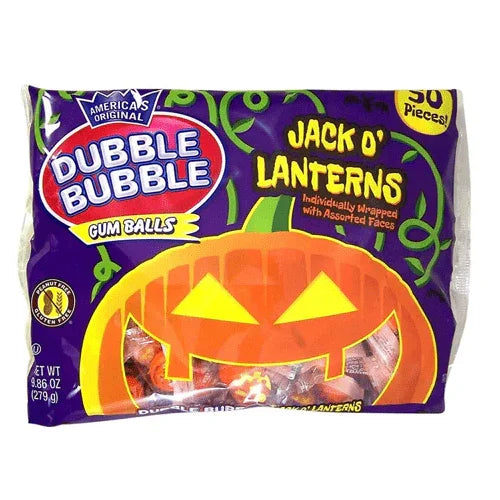 Jack O' Lanterns Halloween Dubble Bubble Gum Balls 9.86 OZ | 50ct - Zurchers