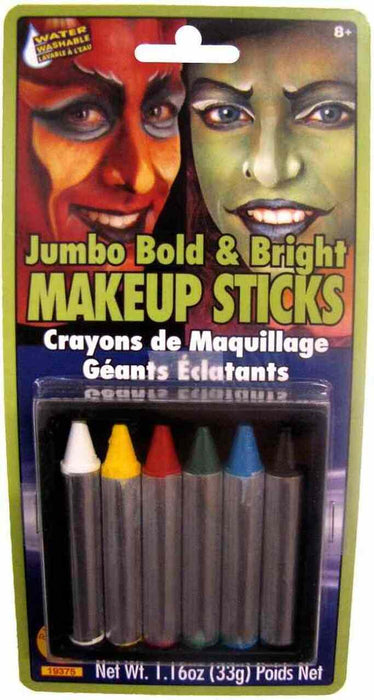Jumbo Bright & Bold Makeup Sticks | 6pcs - Zurchers