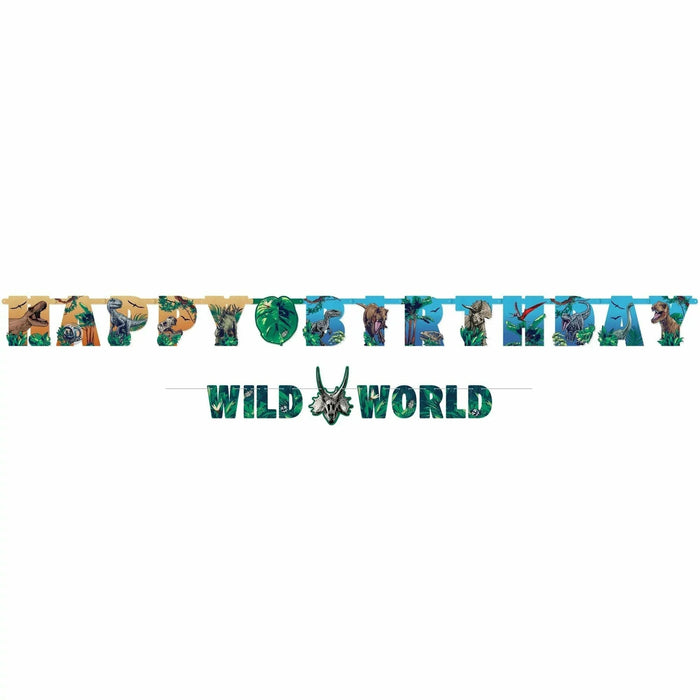 Jurassic World Into The Wild Customizable Happy Birthday Letter Banner Kit | 1kit - Zurchers