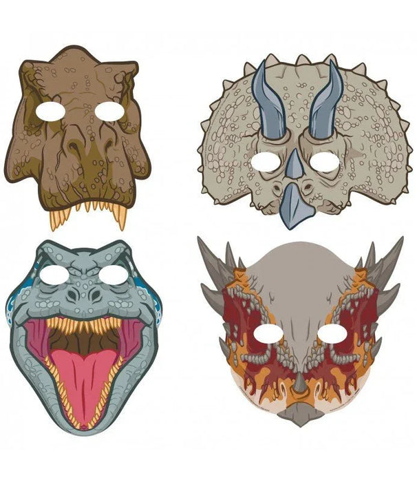 Jurassic World Into The Wild Paper Masks | 8ct - Zurchers
