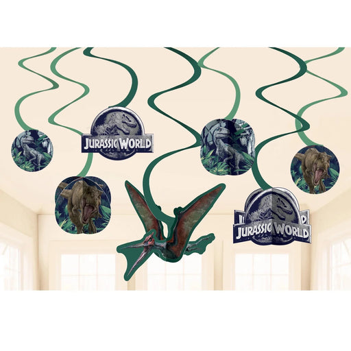 Jurassic World Into The Wild Swirl Decorations | 12pcs - Zurchers