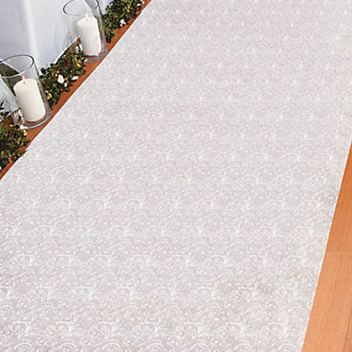 Lace Print Wedding Aisle Runner 36" x 100' | 1 ct. - Zurchers