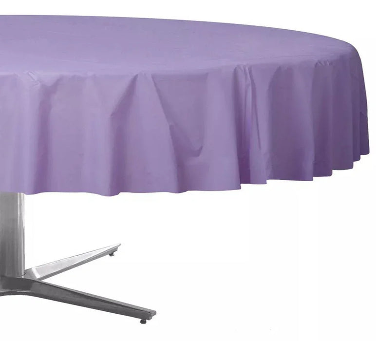 Lavender Plastic Table Cover 84" Round | 1ct - Zurchers