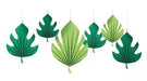 Palm Leaf Paper Fan Decorations | 6pc - Zurchers