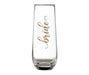 Lillian Rose Gold Bride Stemless Champagne Glass | 1ct - Zurchers
