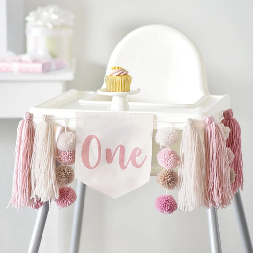 Little Miss One - derful First Birthday High Chair Banner, 39" x 8" | 1 ct - Zurchers