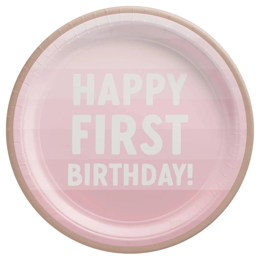 Little Miss One - derful First Birthday Round Plates 7" | 8 ct - Zurchers