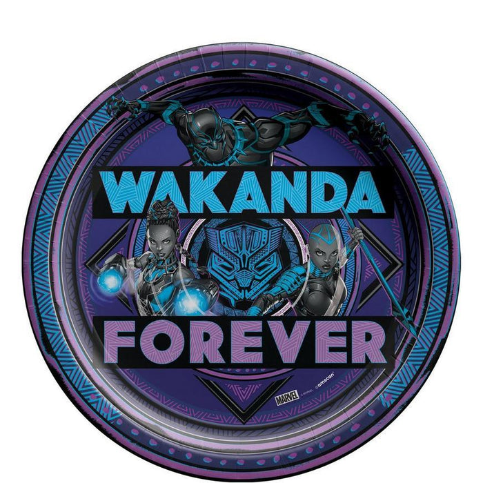 Marvel Black Panther Wakanda Forever Paper Plates 9" | 8ct - Zurchers