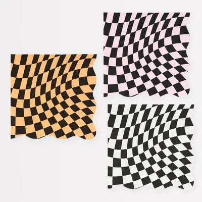 Meri Meri Halloween Checker Beverage Napkins | 16 ct - Zurchers