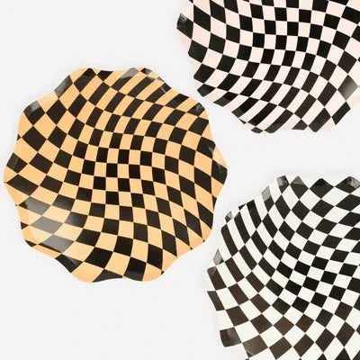 Meri Meri Halloween Checker Dinner Plates 10" | 8 ct - Zurchers