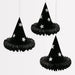 Meri Meri Halloween Hanging Honeycomb Witch Hat Decorations 12" | 3 ct - Zurchers