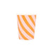 Meri Meri Halloween Pink & Orange Stripy Cups 9 oz. | 8 ct - Zurchers